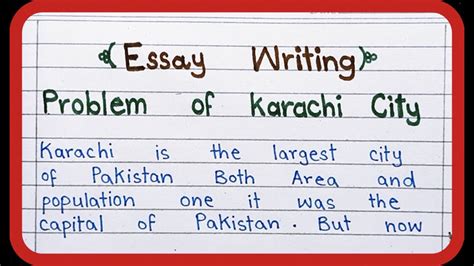 essay on problems of karachi|Problems of Karachi essay in English 150 .